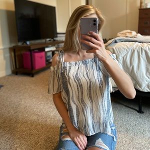 Paper Crane Cold Shoulder Blouse